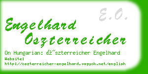 engelhard oszterreicher business card